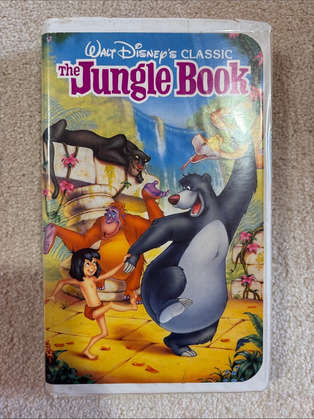 Disney The Jungle Book VHS — Bright Blue, Yellow, Green & Orange Cover